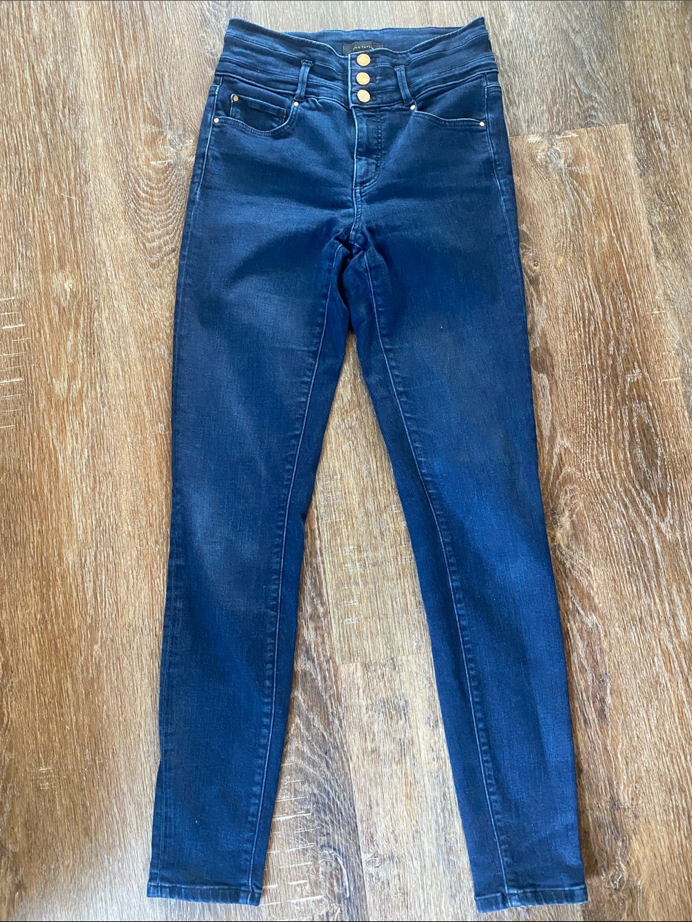 Ann Taylor Dark Blue High-Rise Skinny Jeans